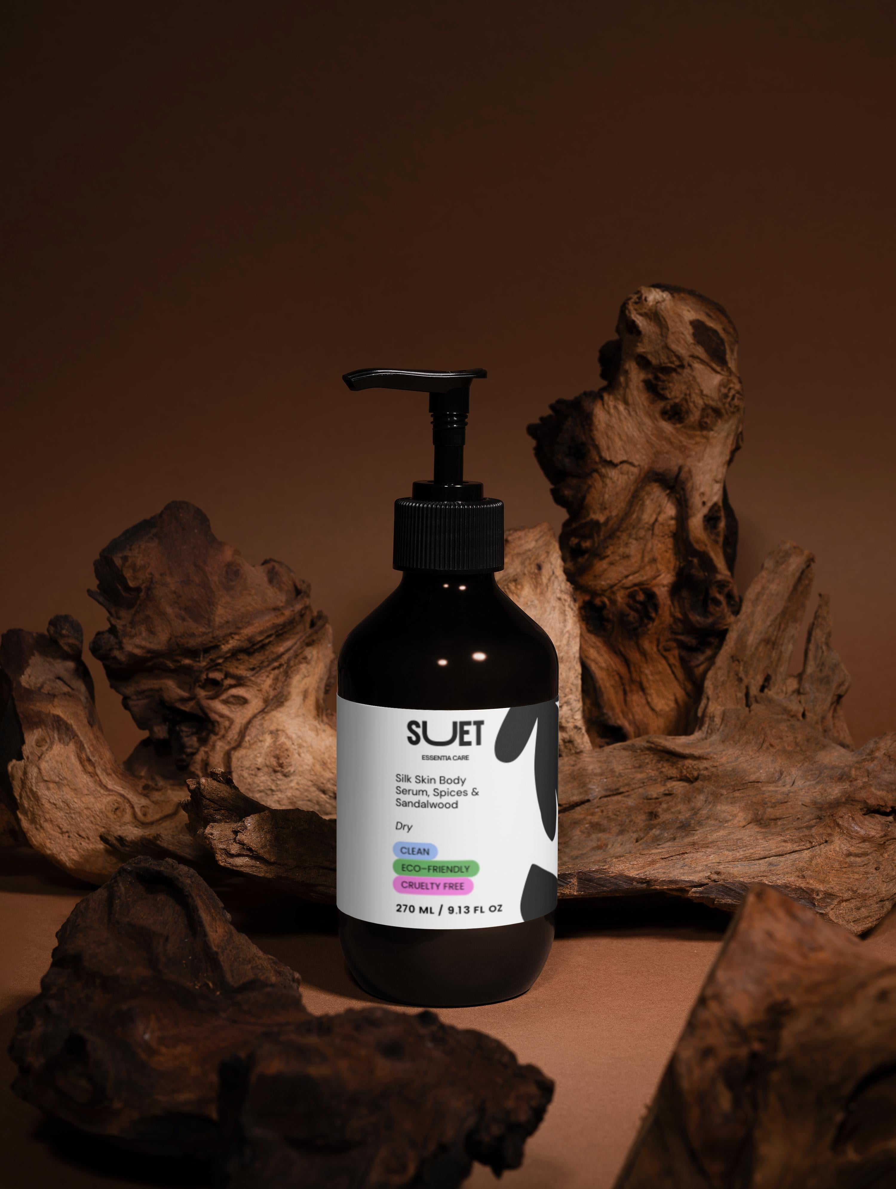 28 Silk Skin Body Serum, Especias y sándalo