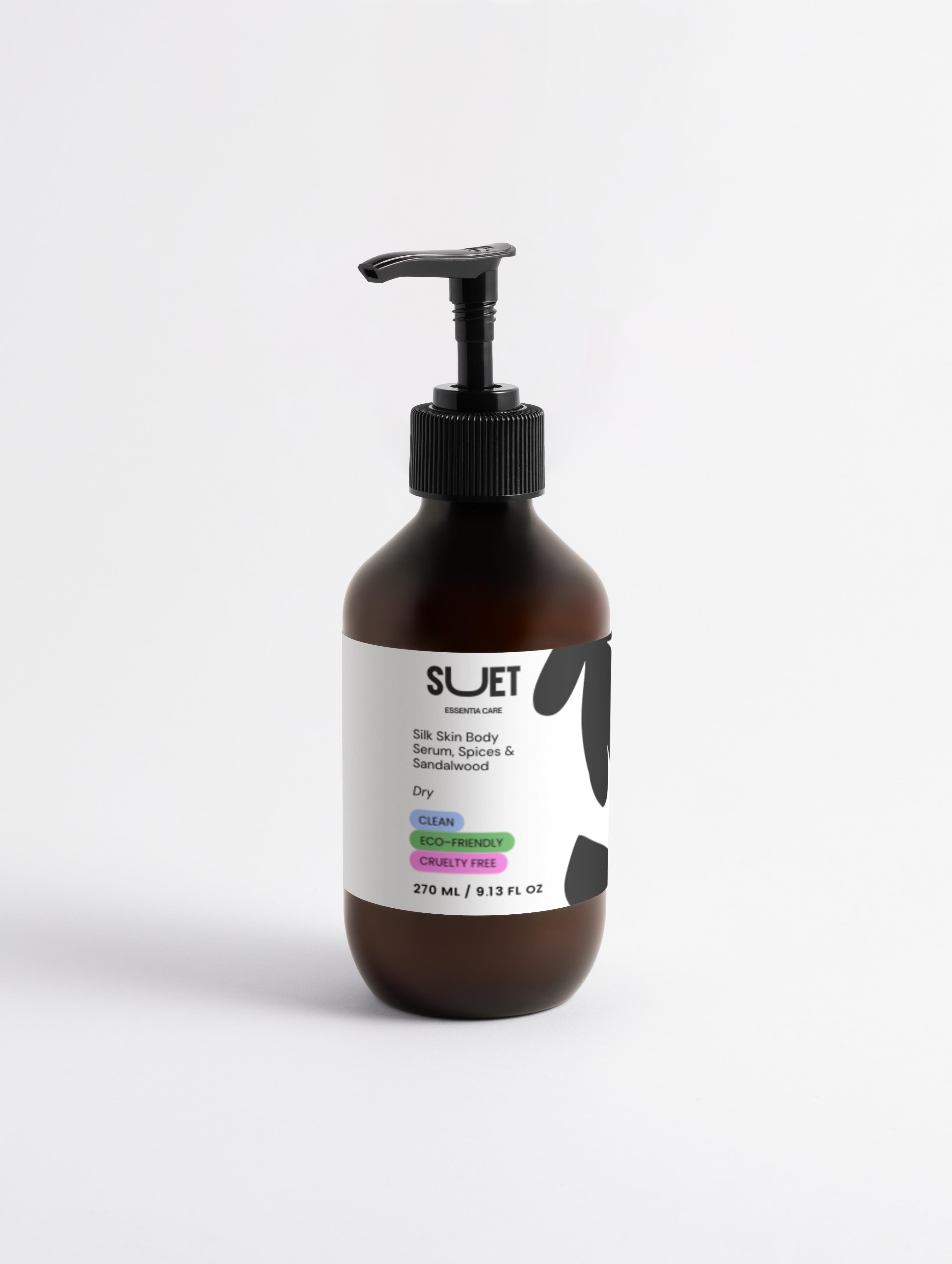 28 Silk Skin Body Serum, Especias y sándalo